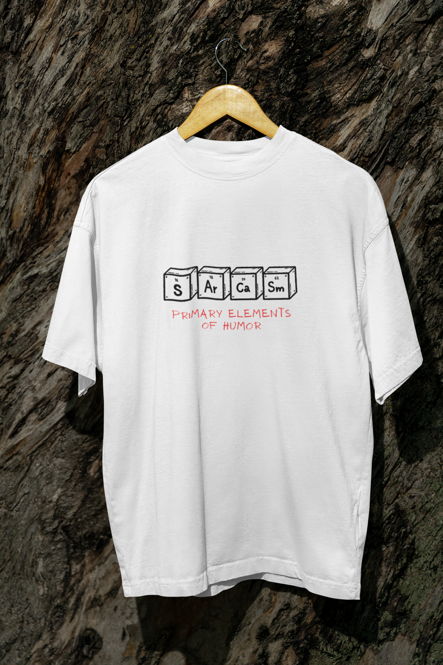 White sarcasm half sleeve tshirt